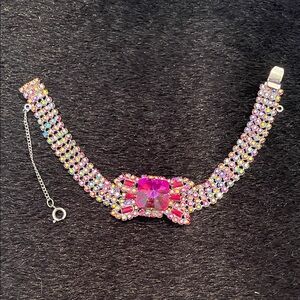 Vintage Aurora Borealis Rhinestone Bracelet